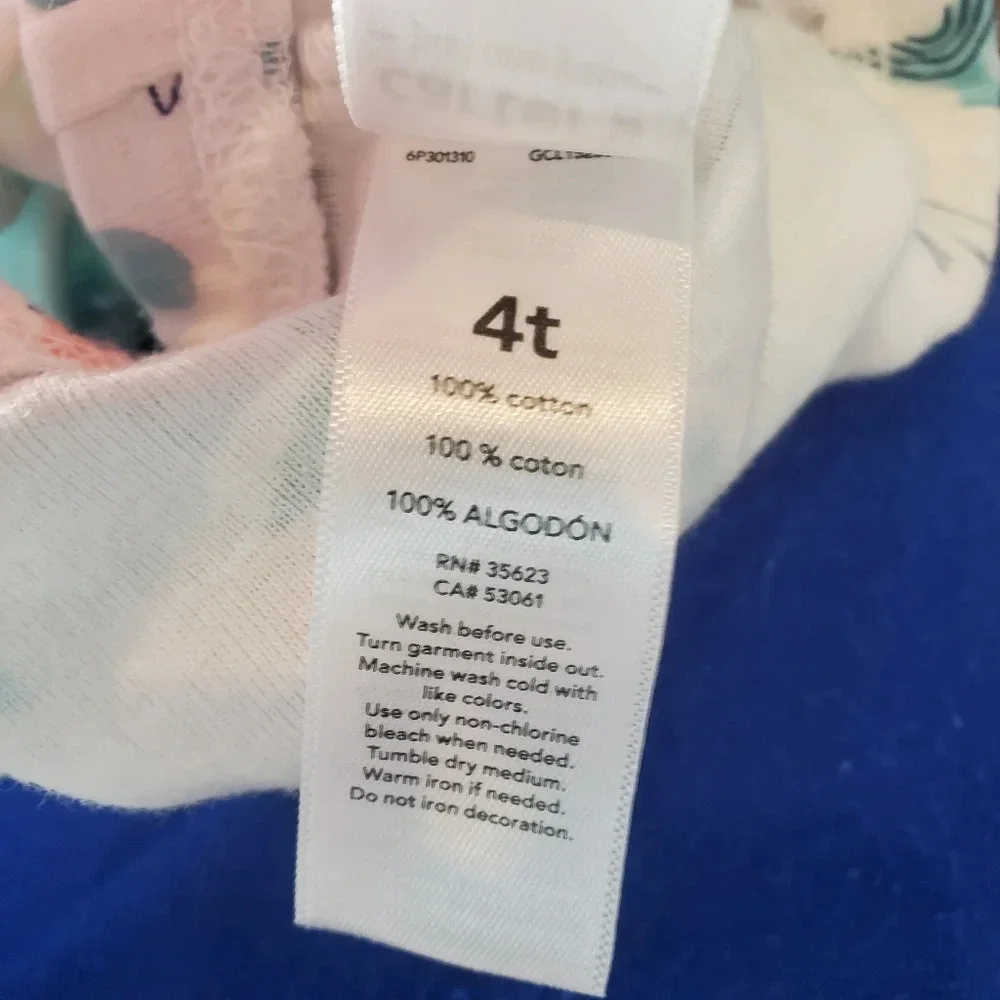 NWT Carter's Girls Size 4T Ocean Mermaid Pajama Bottoms Bundle